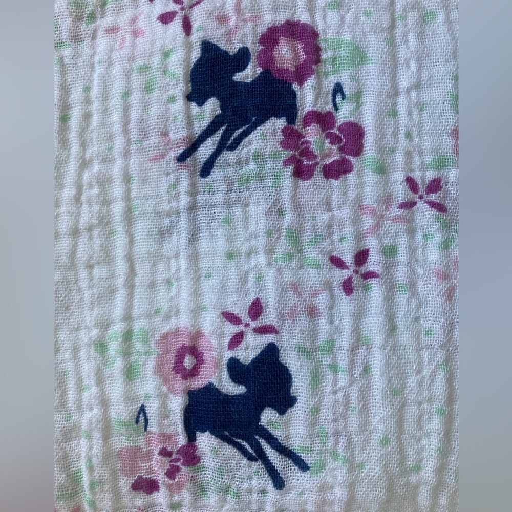 Aden + Anais Disney Baby Bambi Deer Swaddle Blanket Muslin Purple Blue 41 x 44" - Picture 2 of 8